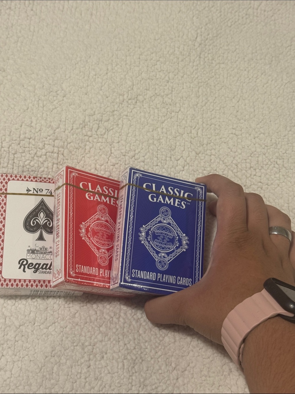 Classic, Standard, Poker Size, Regular Index Playing Cards - Blue, Red, White